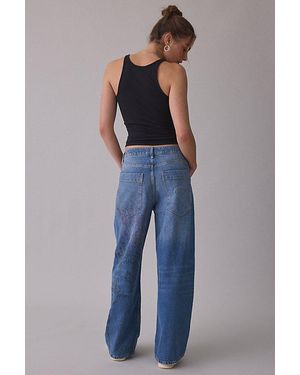 BDG Jaya Tattoo Graphic Baggy Boyfriend Jeans - Blue