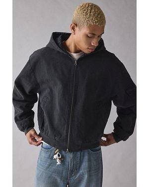 BDG Rio Canvas Hooded Jacket - Black