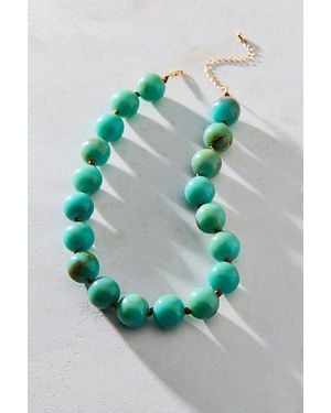 Urban Outfitters Dani Statement Beaded Necklace - Green