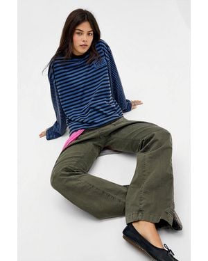 BDG Luca Mixed Stripe T-shirt - Blue