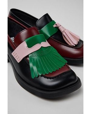 Camper Twins Leather Moccasin Shoe - Multicolor
