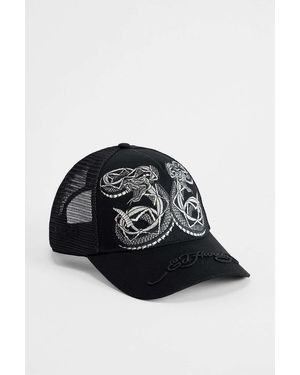 Ed Hardy Black Snake Duo Mesh Trucker Cap
