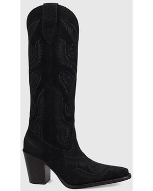 Dingo Evita Leather Cowboy Boot - Black