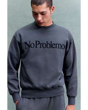 No Problemo Grey Logo Sweatshirt - Blue