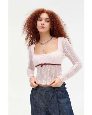 Kimchi Blue Jewel Lace Top - White