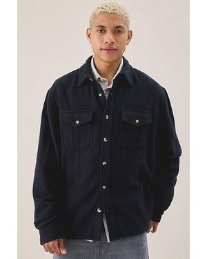 BDG Heavy Flannel Overshirt Top - Blue