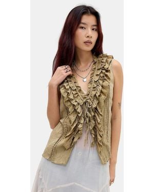 Kimchi Blue Clara Military Blouse - Green