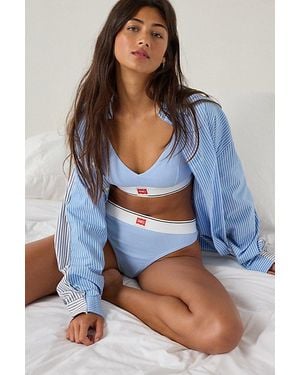 Hanes Uo Exclusive Jersey Knit Thong Top - Blue