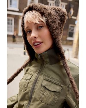 Urban Outfitters Uo Teddy Bonnet - Green