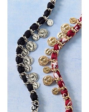 Urban Outfitters Bandana Charm Necklace - Blue