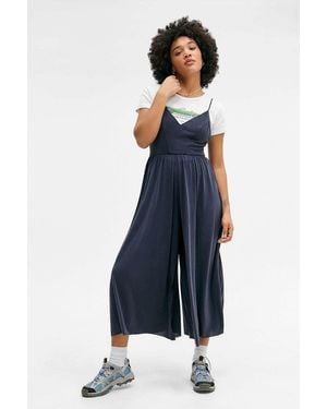 Urban Outfitters Uo Molly Cupro Jumpsuit - Blue