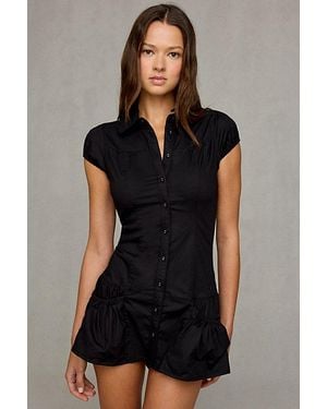 Kimchi Blue Totally Tailored Drop Waist Peplum Mini Dress - Black
