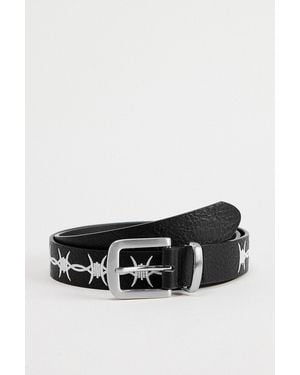 Urban Outfitters Uo Barbed Wire Belt - White