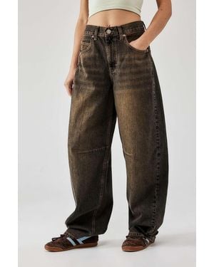 BDG Brown Tint Logan Cinch Back Boyfriend Jeans