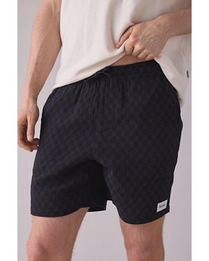 Rhythm Merge Check Jam Shorts - Black