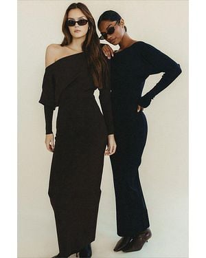 WeWoreWhat Off Shoulder Sweater Dress - Black