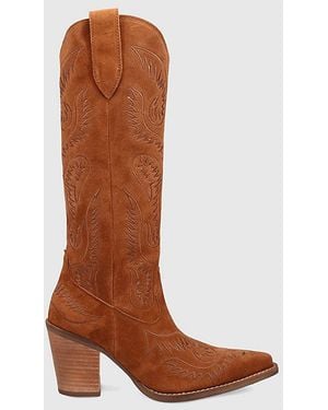 Dingo Evita Leather Cowboy Boot - Brown