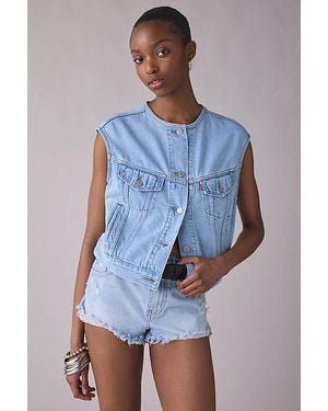 Levi's '90S Shrunken Collarless Denim Vest Jacket - Blue