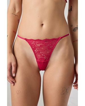 Out From Under After Hours Lace G-String - Red