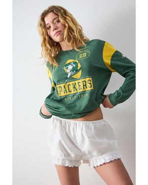 Out From Under Barney Lace Hem Bloomer Shorts - Green