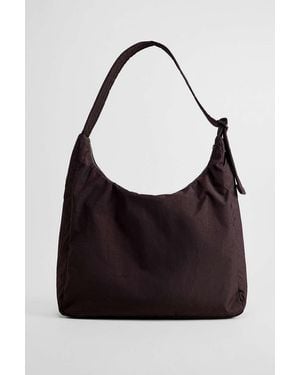 BAGGU Brown Nylon Shoulder Bag - Black