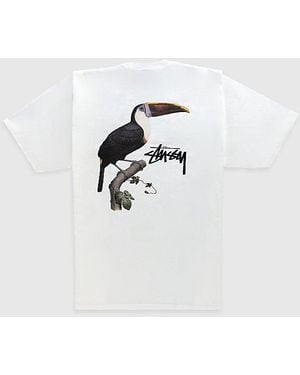 Stussy Toucan Graphic T-Shirt Top - Blue