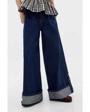 Damson Madder Rinse Wide Leg Jeans - Blue
