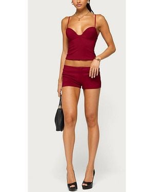 Edikted Harmona Micro Shorts - Red