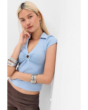 Motel Blue Novee Keyhole Top