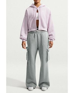 Nike Sportswear Studio Fleece Oversized High-Rise Cargo Pants - Grey