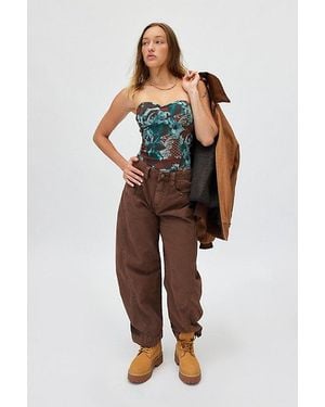BDG Elise Barrel Leg Pant - Brown