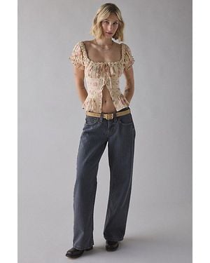 BDG Kayla Printed Low-Rise Jean - Gray