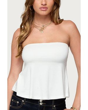 Edikted Beaux Strapless Babydoll Top - White