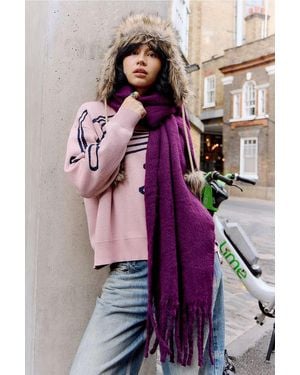 Urban Outfitters Uo Lenora Blanket Scarf - Pink