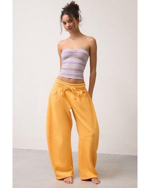 Out From Under Essential Barrel Leg Full Length Sweatpants - Orange