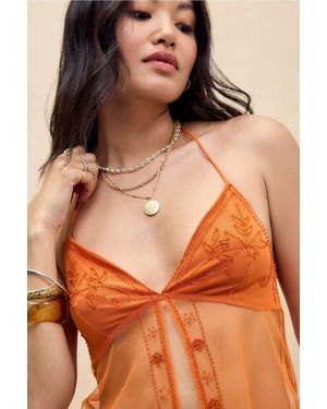 Kimchi Blue Jess Beaded Halter Top - Brown