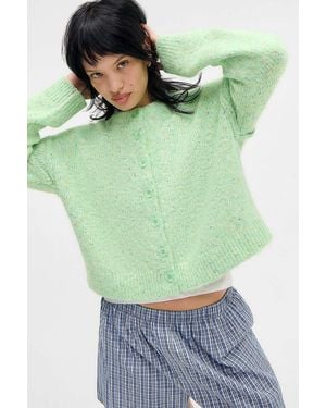 Urban Outfitters Uo Marli Crew Neck Cardigan - Green