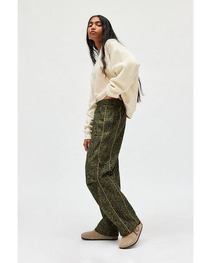 BDG Ripstop Straight Leg Track Pants - White