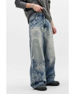Jaded London Thorn Xl Colossus Jeans - Blue