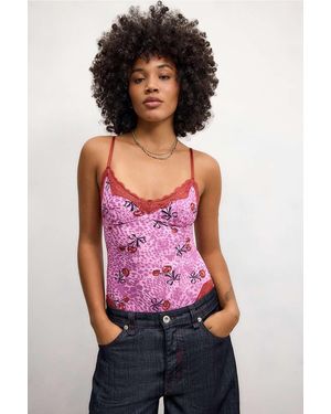 Out From Under Felicia Mesh Bodysuit - Pink