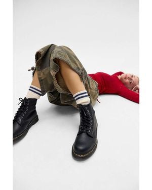 Dr. Martens Black Pascal 1460 Boots - Red
