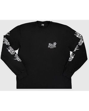 Stussy Wd Pool Service Long Sleeve Tee - Black