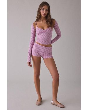Out From Under Bec Foldover Shorts - Pink