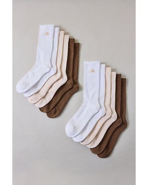 adidas Athletic Cushioned Crew Socks 6-Pack - Metallic