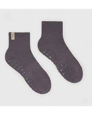 Fraise Quarter Crew Grip Sock - Blue