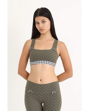 Strawberry Western Coco Sports Bra - Green