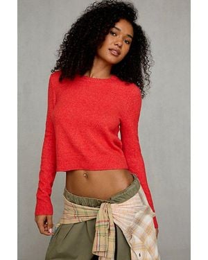 BDG So Soft Slim Crew Neck Sweater - Red