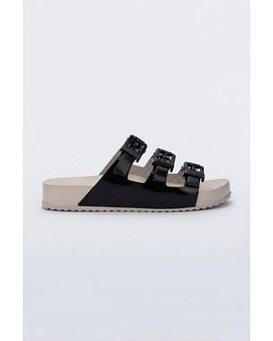 Melissa Cozy Stripes Slide - Black