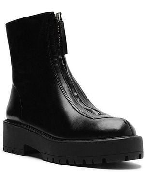SCHUTZ SHOES Farrah Zip Up Ankle Boot - Black
