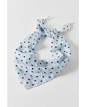 Urban Outfitters Polka Dot Pop Embellished Head Scarf - Blue